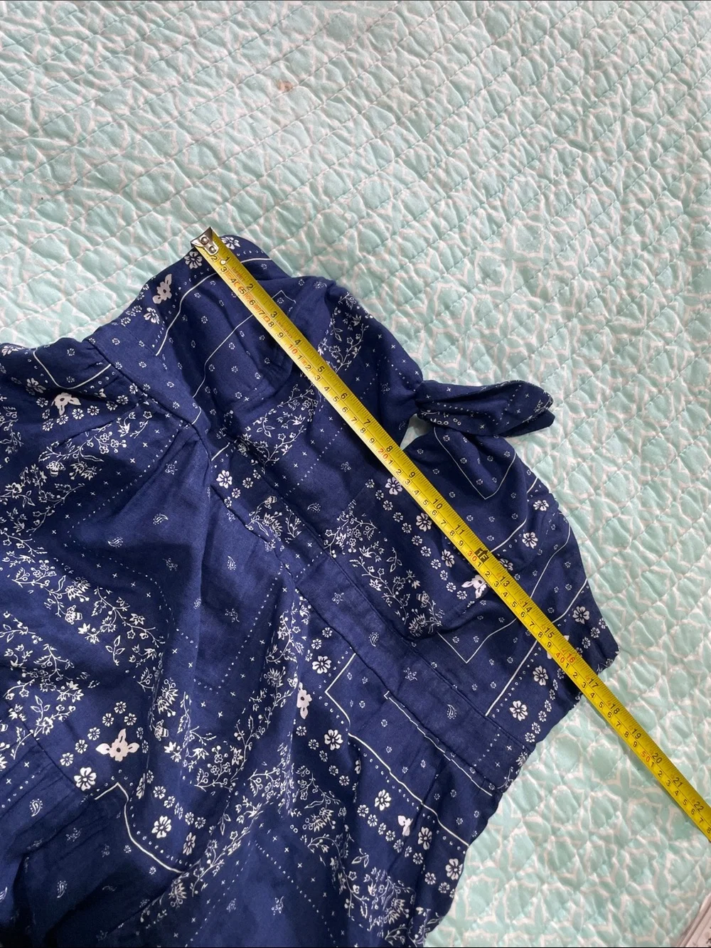 strapless scarf, print, cotton dress - Picture 4 of 6